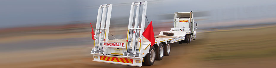 White flatbed trailer